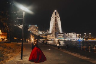 みなとみらいでナイト撮影♡