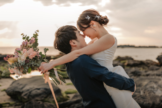 笑顔が素敵なお二人の前撮り撮影☺