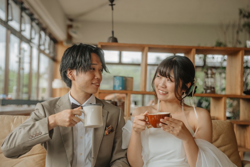 カフェでの撮影も♪