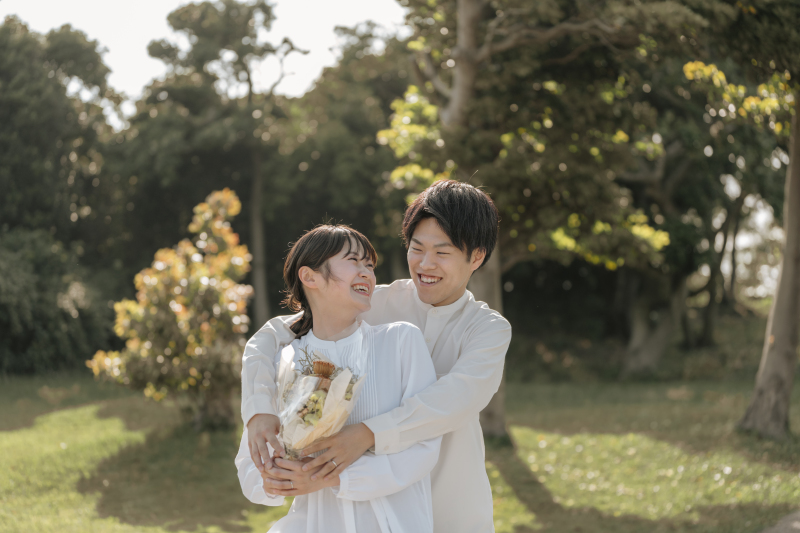まずは、公園エリアで私服撮影♪