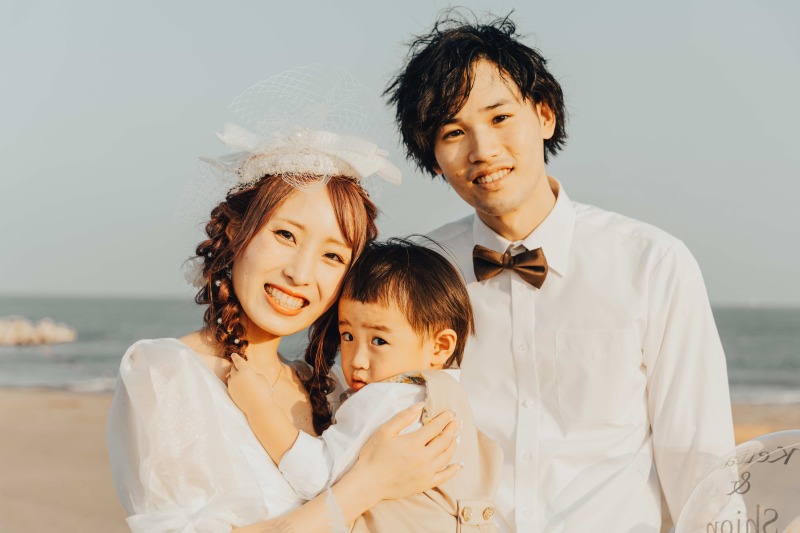 想い出の場所でお子様と一緒に