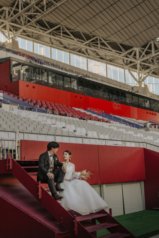 THE STORY WEDDING _大空からのスタジアムウェディング