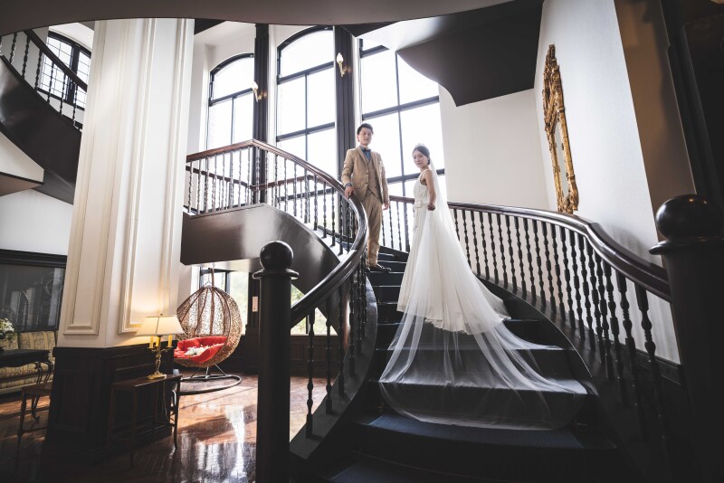 螺旋階段 ドレス&ベール