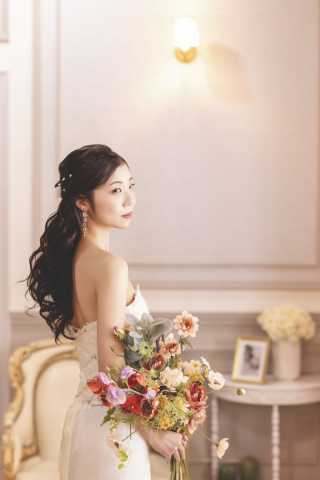 一番キレイな瞬間を新婦ソロショットとして残しました♪