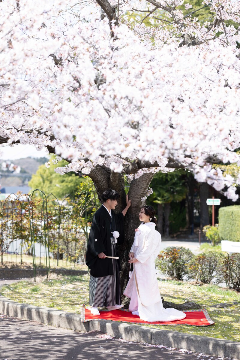 【ロケーション 庭園和装プラン】和装1着 白無垢又色打掛&紋服 10カットアルバム  アルバムデータ付き♪ 衣装追加費用無し♪