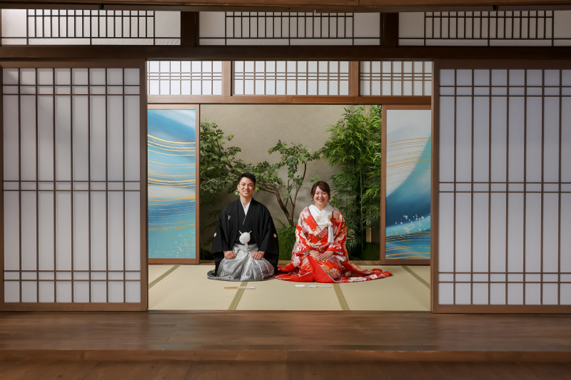 赤の色打掛に掛け替え♬