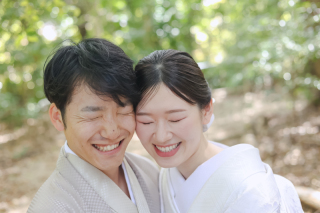 【和装ロケーションプラン】日本庭園での笑顔溢れるひと時を