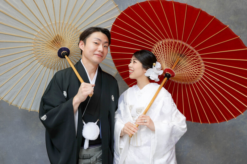 番傘がアクセント