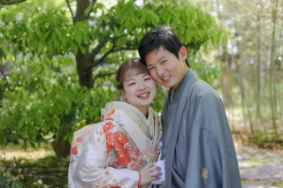 【洋装スタジオ和装ロケーションプラン】お二人の笑顔あふれる一日を