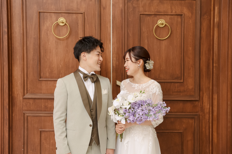 ウェディングドレスでの撮影スタート!