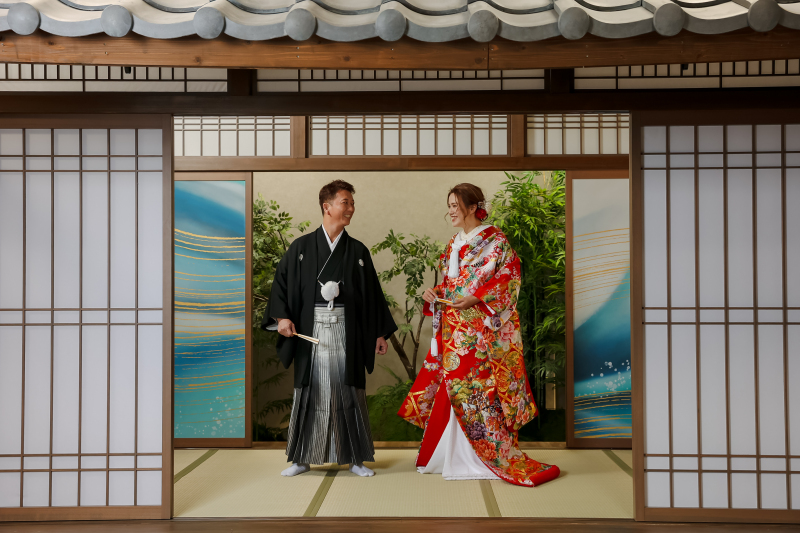 まずは和装から撮影スタート!