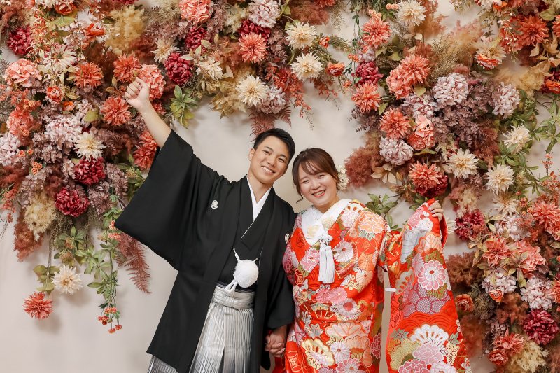 色打掛×フラワーウォール