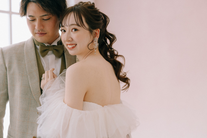 カメラ目線の可愛い新婦様