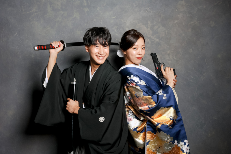 【和装洋装スタジオプラン】お二人らしさ全開!!