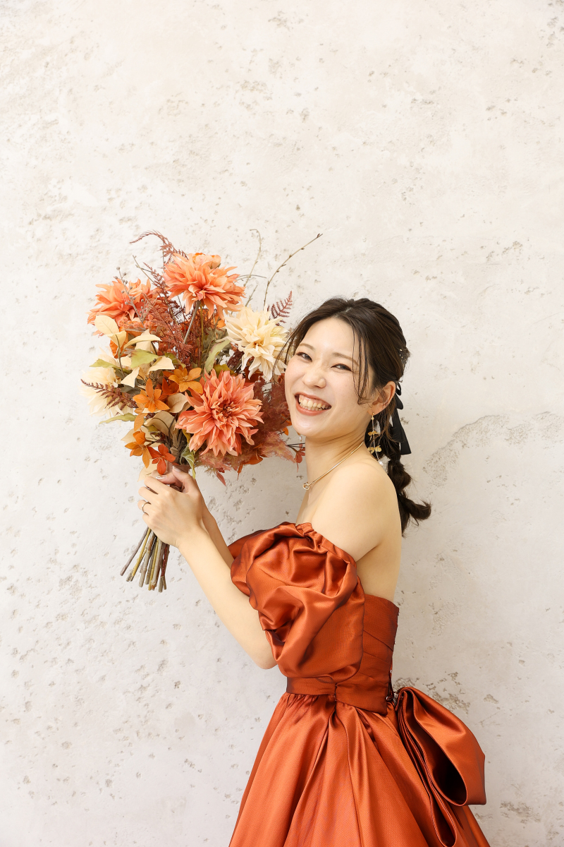 ブーケと共にソロショット♪