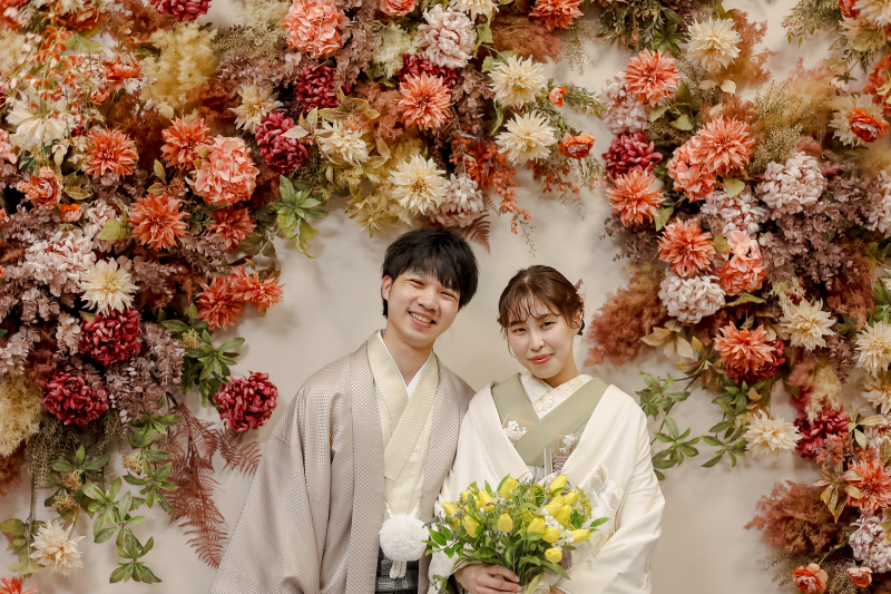 オレンジ色のお花でも