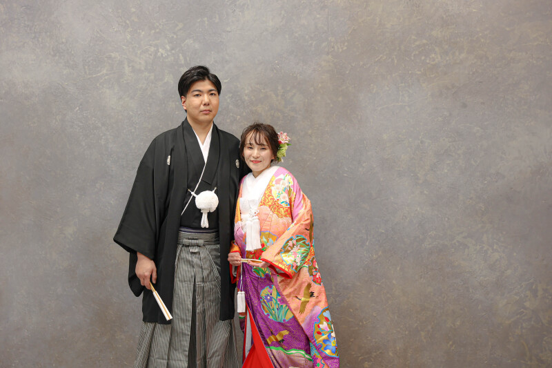 色打掛で雰囲気を変えて