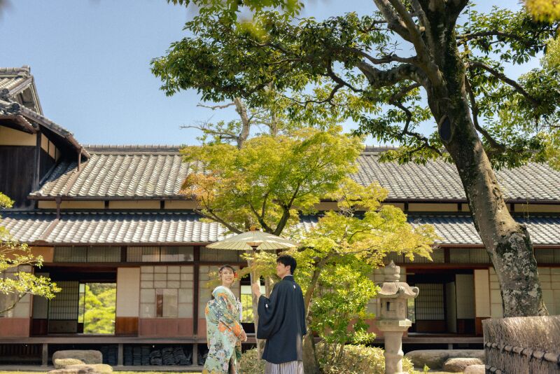 和の庭園から撮影スタート