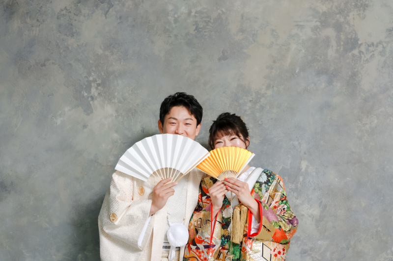 扇子を使って可愛く♪