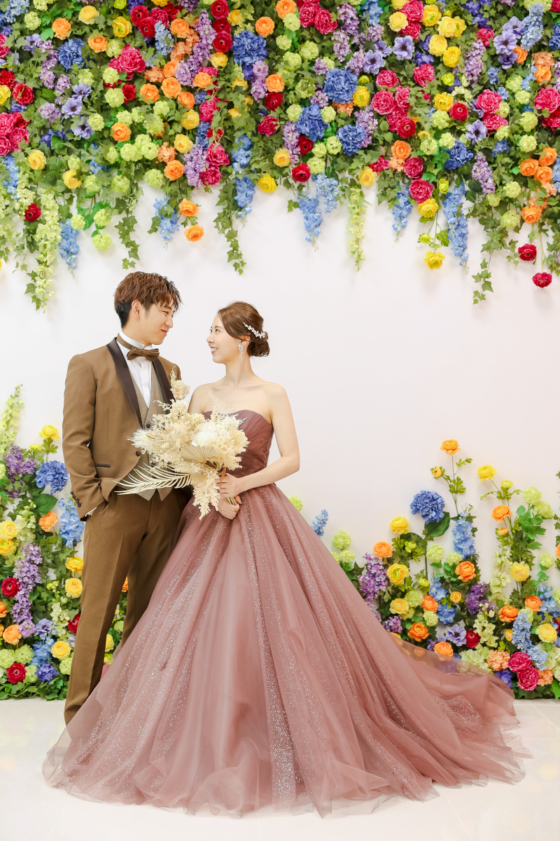 ブラウン×ピンク