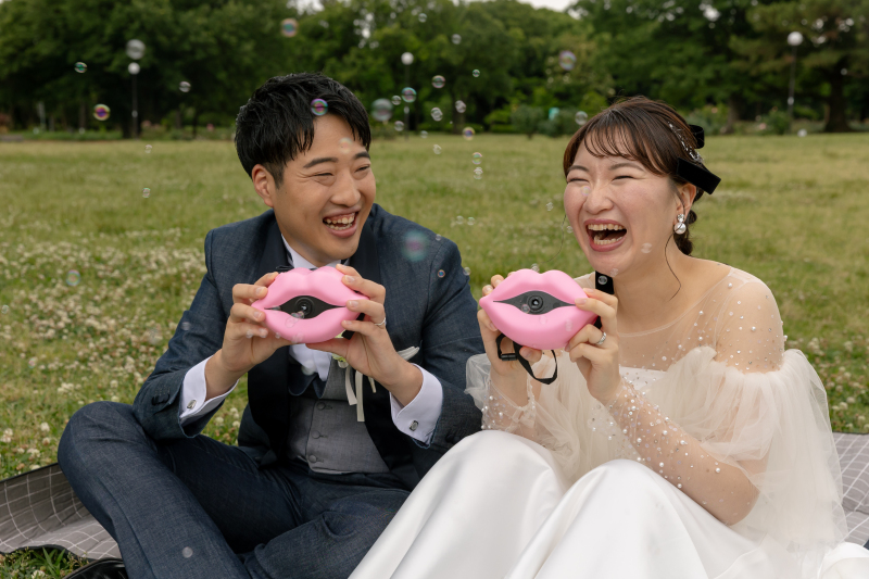 シャボン玉と笑顔の時間