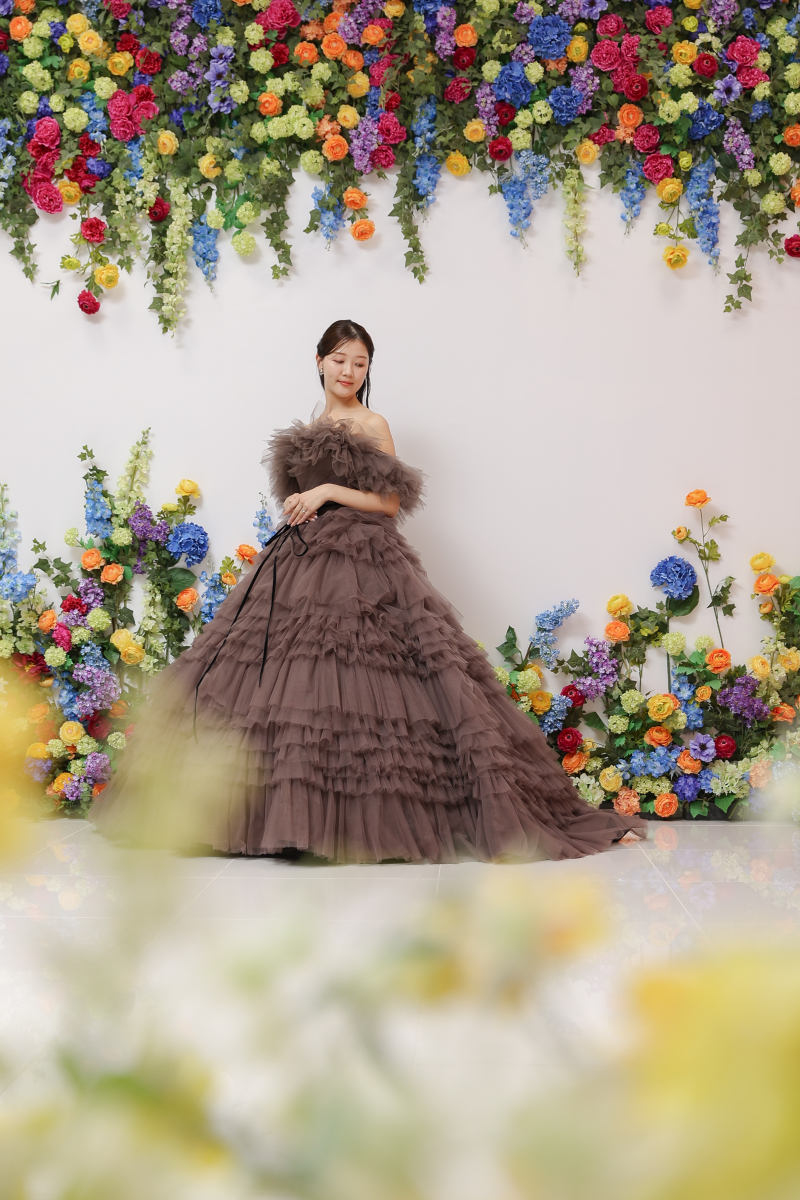 お花に囲まれて