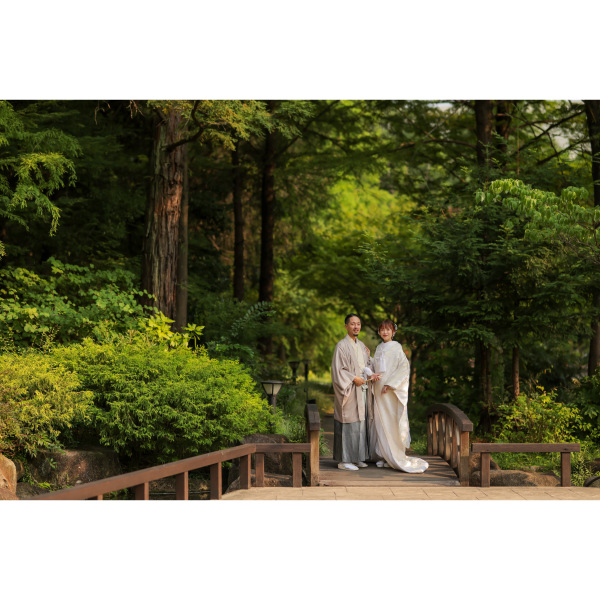 緑の中のお二人