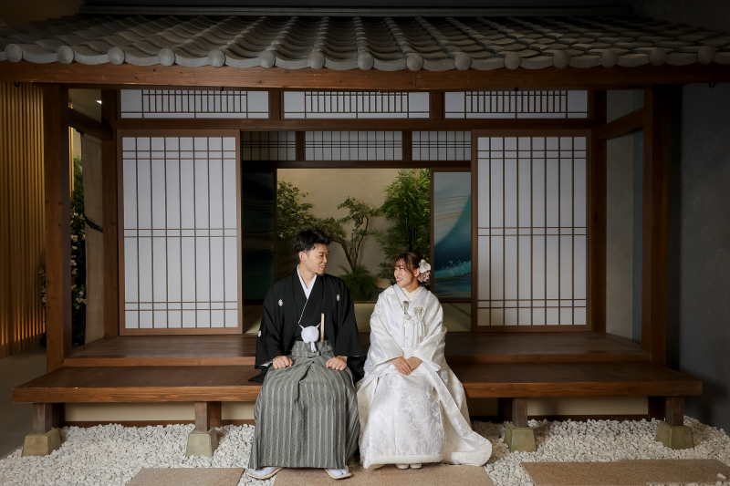 縁側に座って・・・