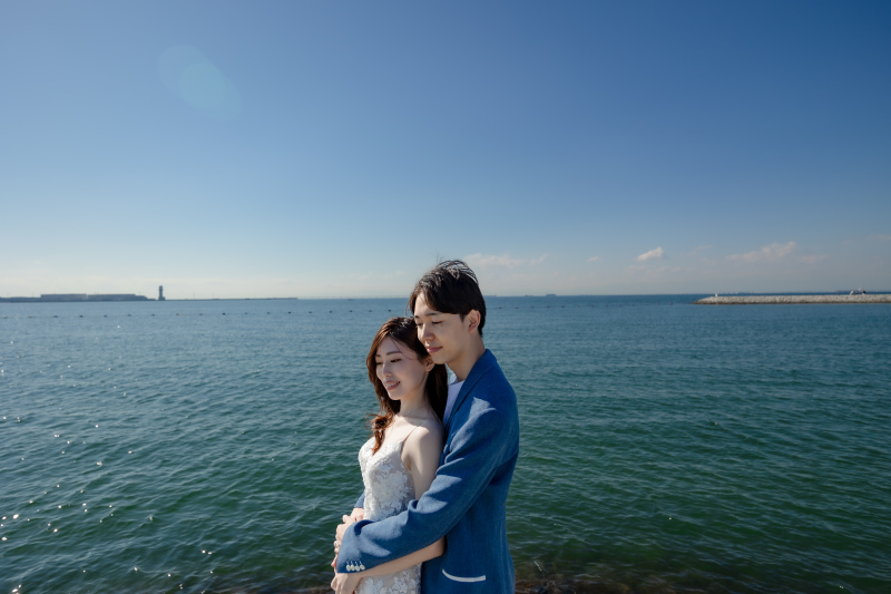 空と海だけを背景にもできる