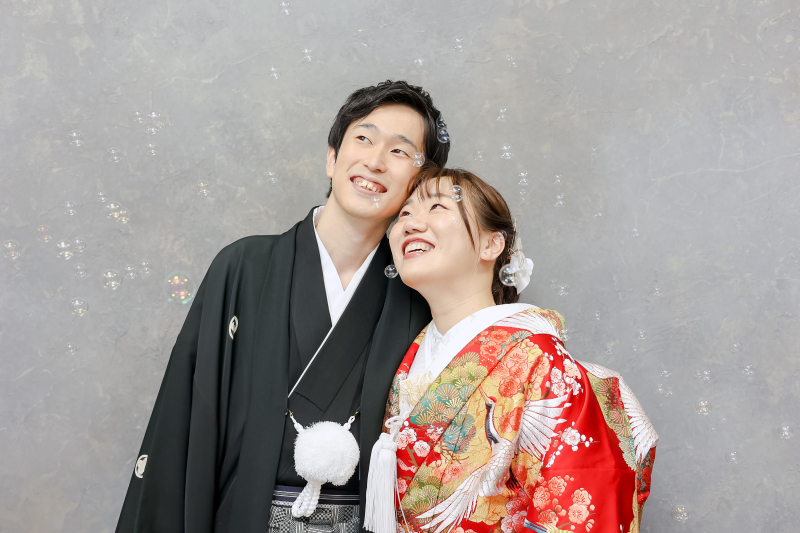 シャボン玉で雰囲気プラス