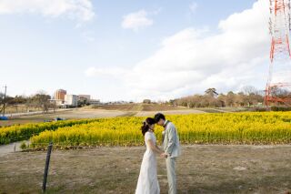 【洋装ロケーションプラン】牧場と菜の花畑