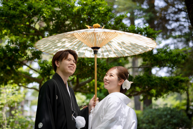 番傘に季節を写し出す