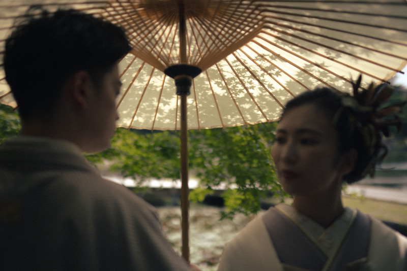 番傘に映し出す季節