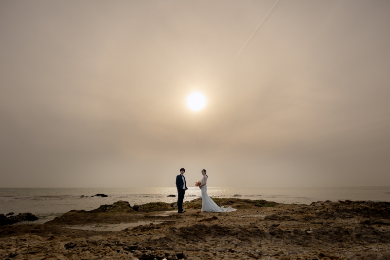 夕日と素敵なお二人。