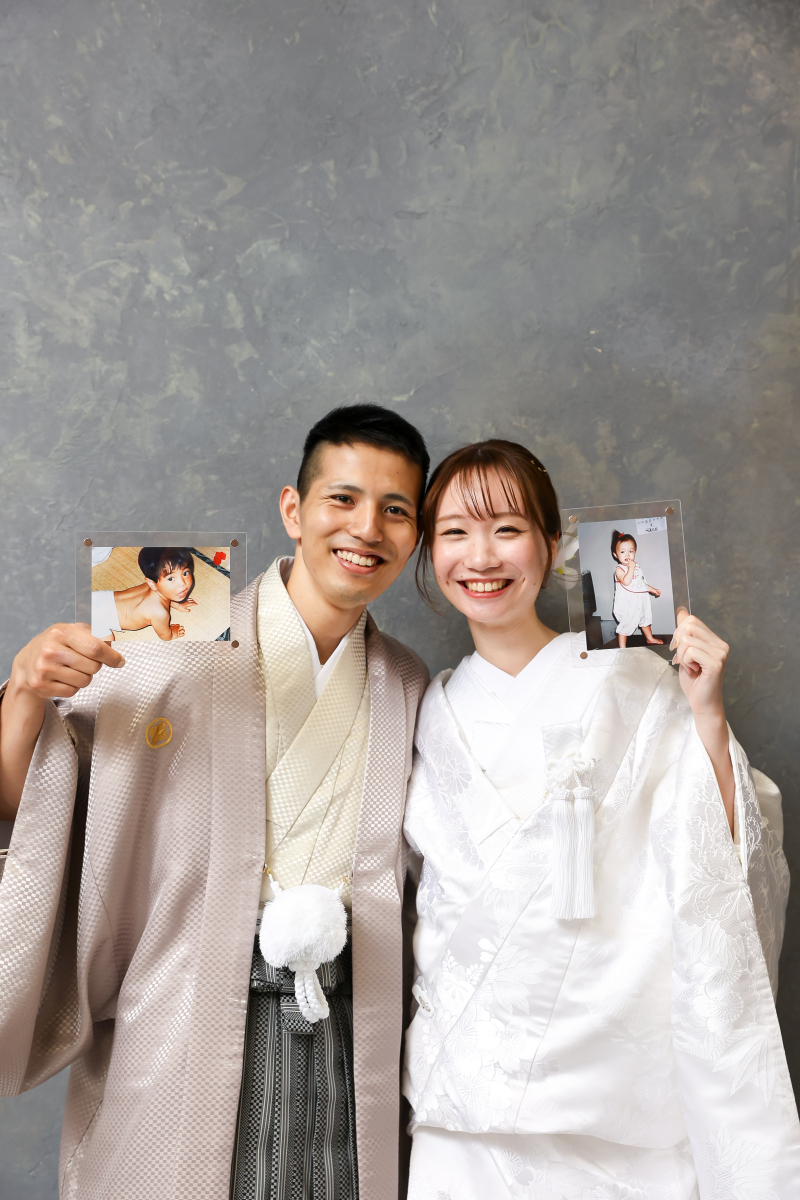 幼少期のお写真をお持ちいただいて撮影!!