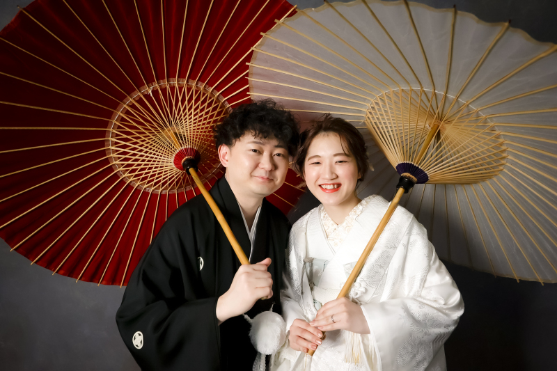 【和装洋装スタジオプラン】仲良しのお二人の非日常を