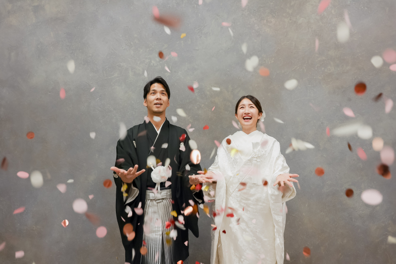 華やかなコンフェッティ撮影