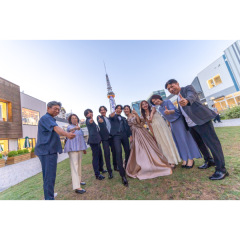 【和装スタジオ洋装ロケーションプラン】家族と全力で楽しむ前撮り