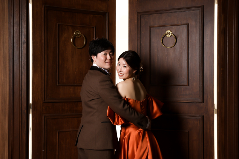 テラコッタカラードレスにお着替え♪