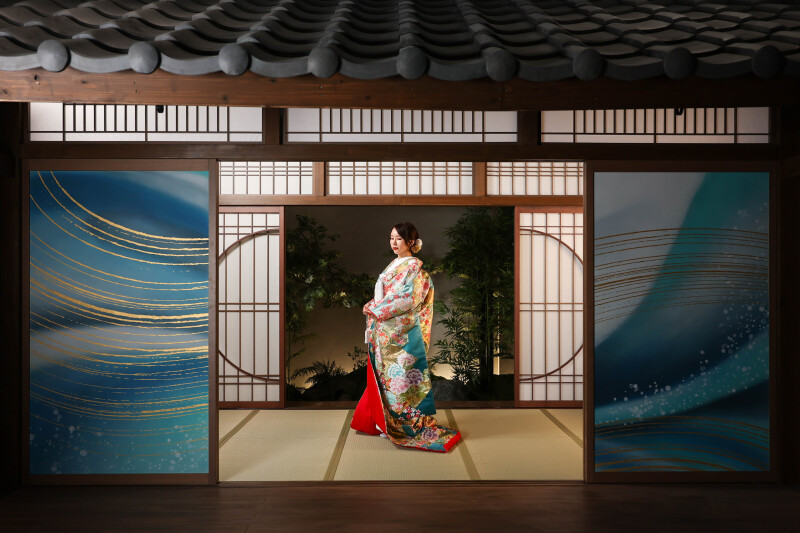 屋内庭園でのソロカット