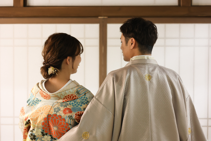 色打掛にお色直し