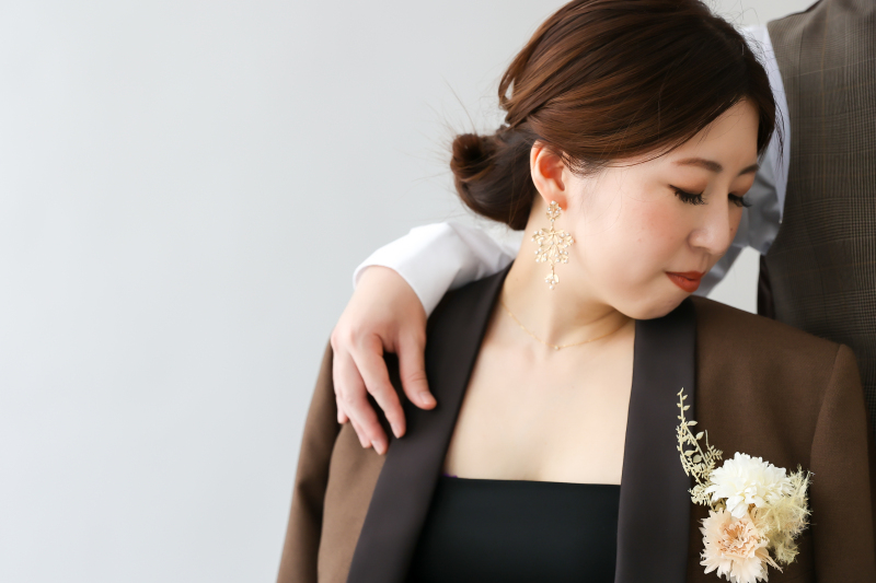 横顔の新婦様にうっとり