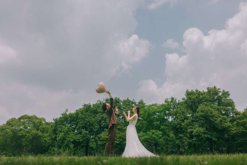 [洋装ロケーションプラン] 庄内緑地公園での前撮り