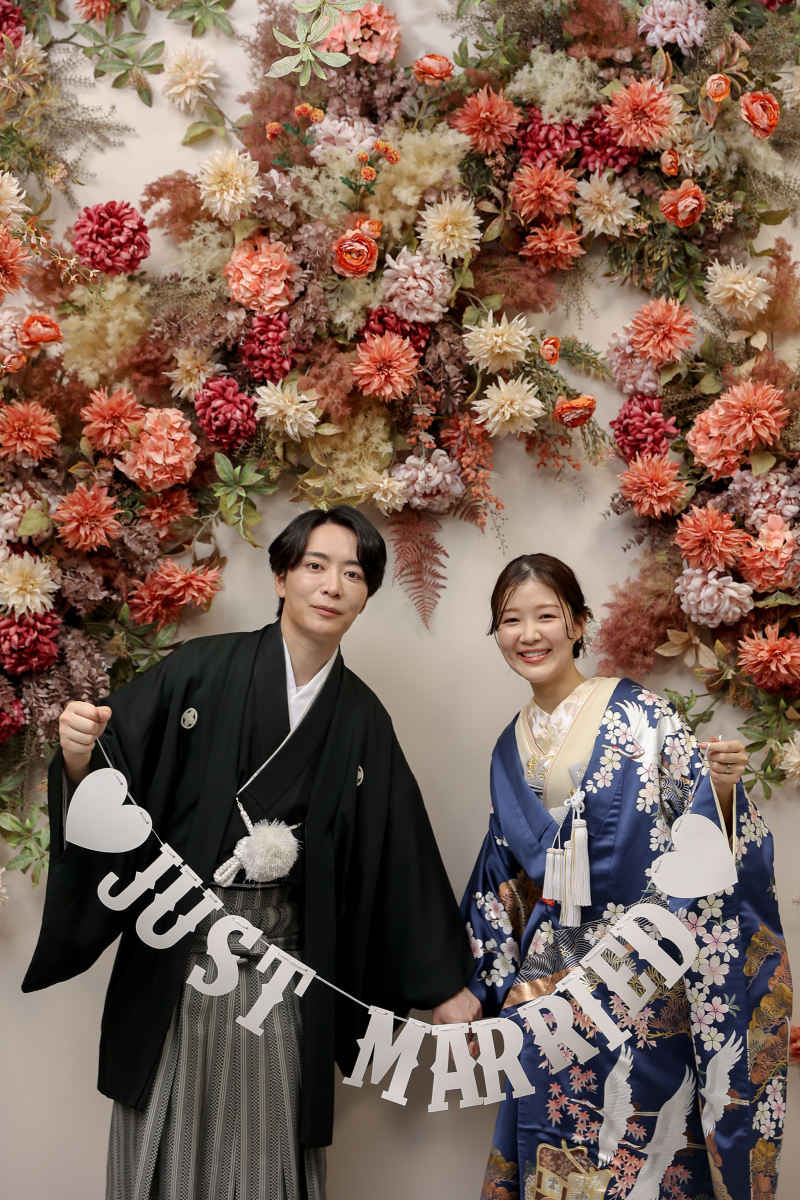 花壁に掲げる祝福の言葉