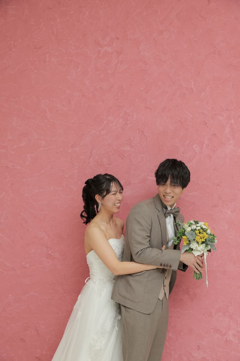 ピンクに彩られる瞬間