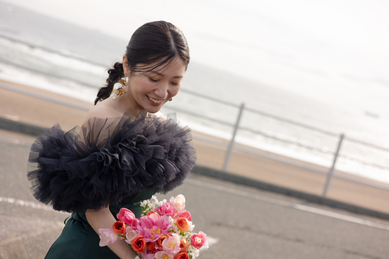 ふわふわチュールがお気に入り