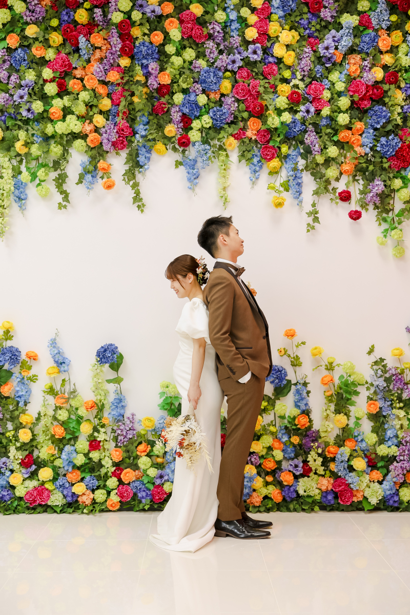 シンプルなお衣装に彩りを