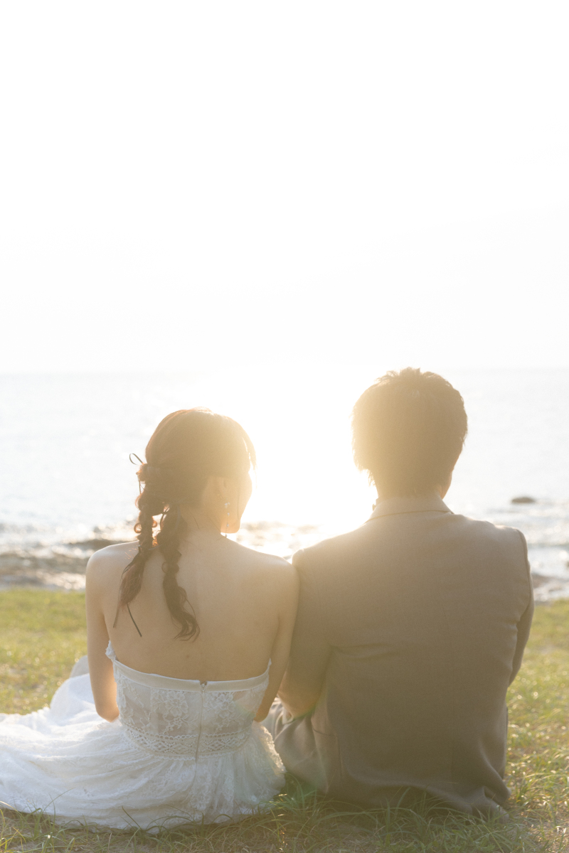夕景を眺めるふたりの時間
