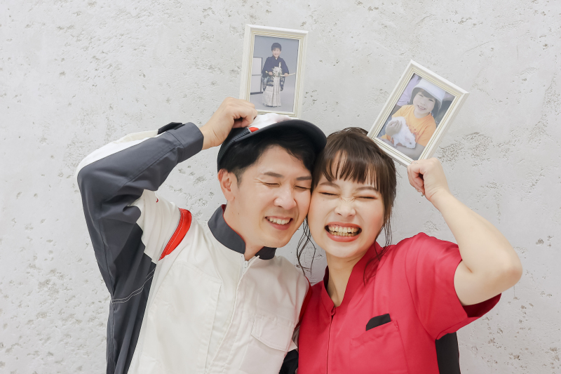 幼少期のお写真と共に