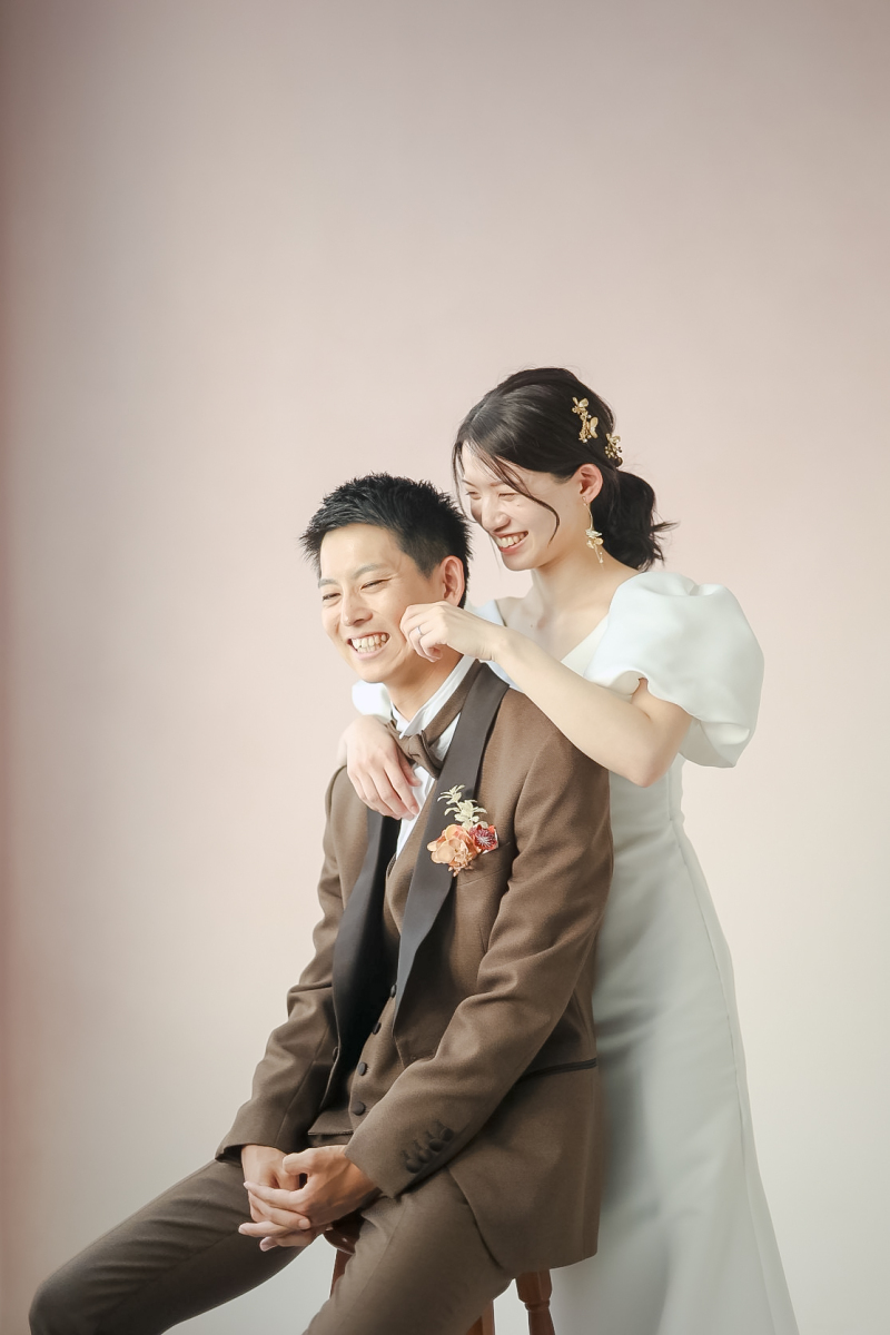 クシャッと微笑むおふたり